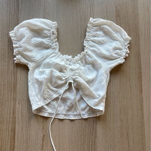 Shein crop top with adjustable cinch in middle